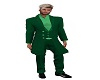 Green long jacket suit
