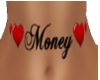 Money hearts stomch tat