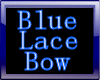 Blue lace hair bow
