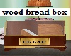 Wood Bread Box Gold Trim