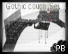 Gothic Couchs+Table Set