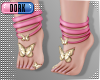 lDl Butterfly Feet Pink