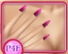 P4F Pink Wine+star Nails