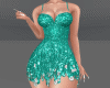 bright green dress