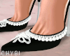 C~White/Blck Amore Heels