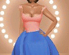 Pink n Blue Gown