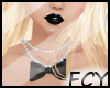 -FCY- Black Bow Necklace