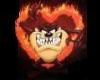 Taz in a Flaming Heart