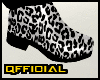 QF^ White leopard shoes