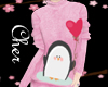 penguin sweater  pink