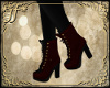 *jf* Burgundy Gold Boots