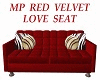 MP Red Velvet Love Seat