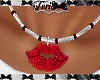 Ruby Lips Necklace