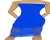 half lace blue dress