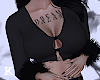 black fur sleeve cardi