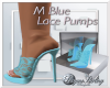 M Lt Blue Lace Pumps