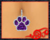 Purple Paw Belly Ring