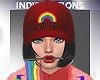 I-Red Pride Hat-Blk hair