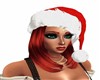 SANTA HAT AUBURN HAIR