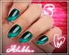 Al's Green Cat Eye Nails