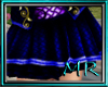 metallic blue miniskirt