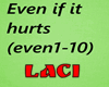 Even if it hurts