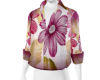 Flower Prt Tucked Shirt