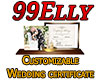 Custom wedding certifica