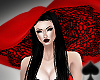 Cat~ Red/Black Lace Hat