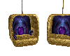 purple/gold club chairs