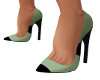 Green and Black Pumps