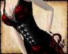 GothPVCLaceDress- Red