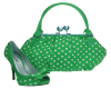 Green Purse and Shoes