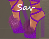 Purple Fluffy Heels