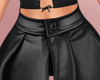 Y*Leather Skirt Black