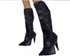 Black Patterned Boots