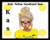 KIDS Yellow Headband Bow