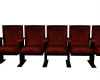 ! ROW OF CHAIR SEATS RED