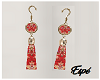 China Earring Red
