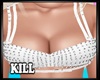 Stud Bra White Silver