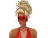 Fire Red Lace Mask
