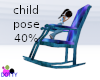 blue rocking chair