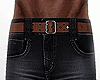 JEANS X BROWN LEATHER