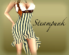 >Steampunk Striped Dress