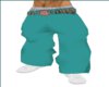 Teal Baggy Jeans