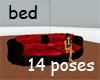 14 poses bed