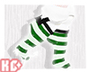 Ko ll Socks+Bow GreenBlk