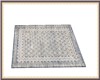 modern blue & cream rug