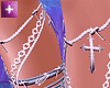 chained denim boots