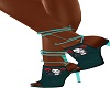 Teal Skull Heels